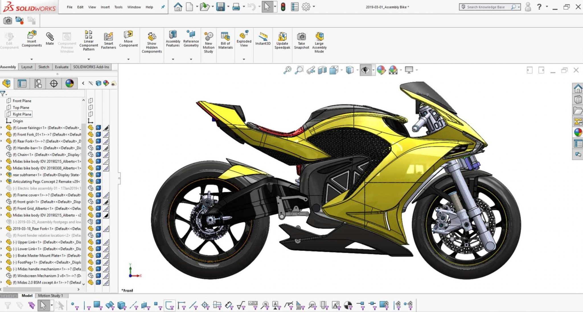 Damon Motorcycles - Halo Bike in SOLIDWORKS