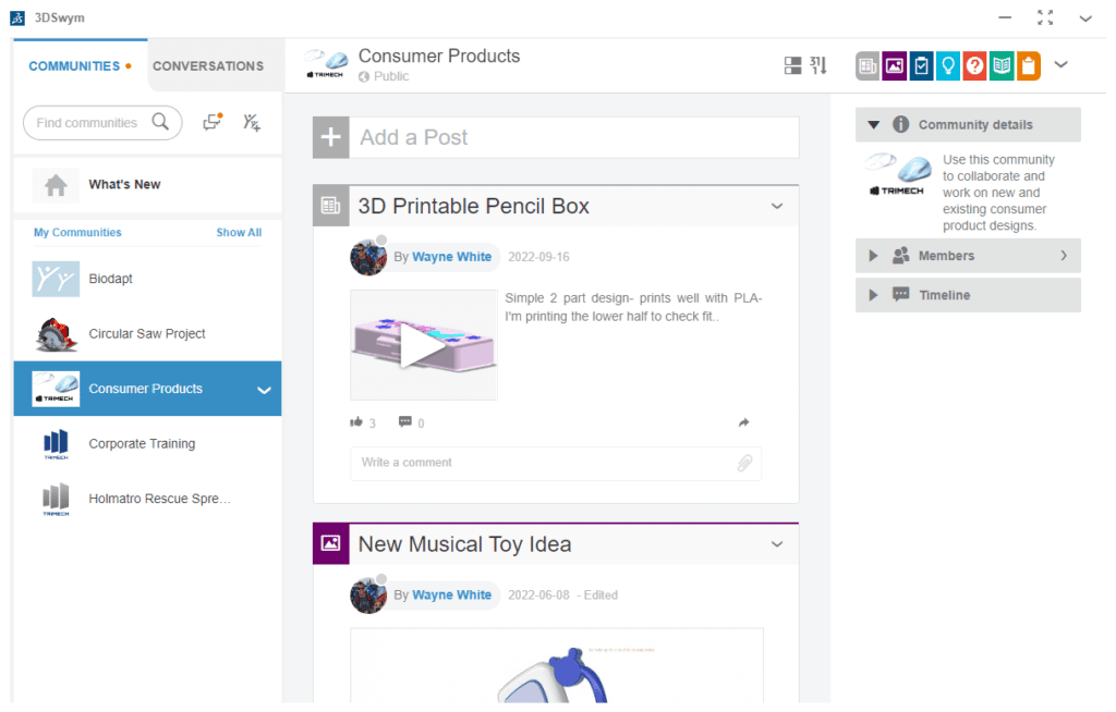 Apps included in 3DSwymer