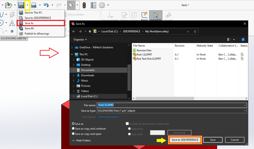 save as files for managing CAD data 