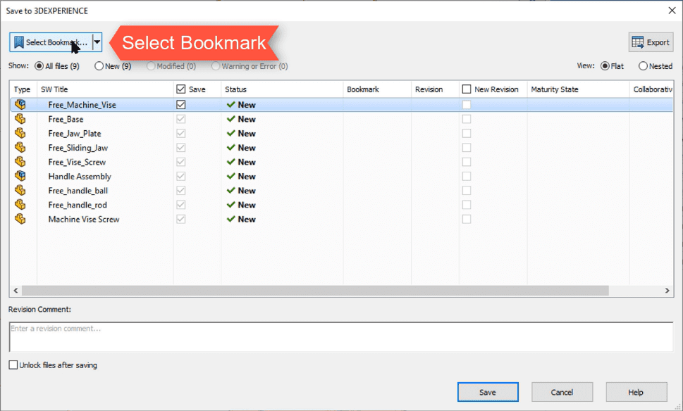 Select Bookmark 3DEXPERIENCE